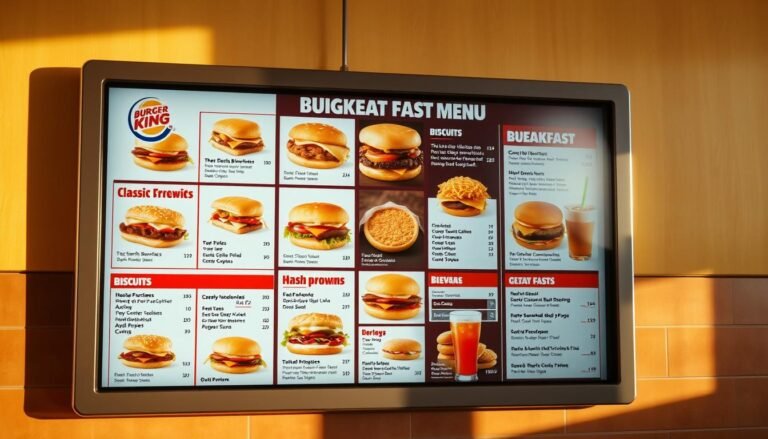 Burger King Breakfast Menu