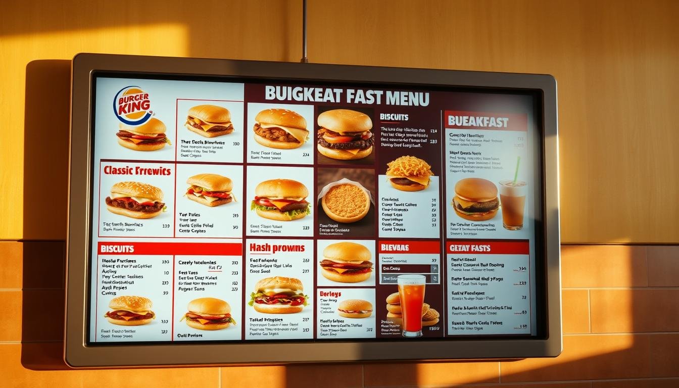 Burger King Breakfast Menu