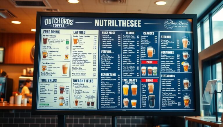 dutch bros nutrition menu
