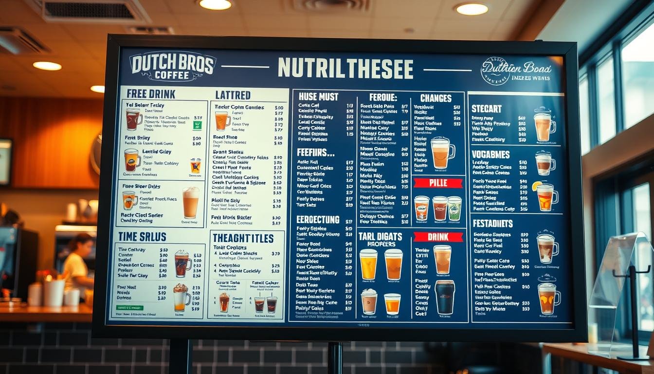dutch bros nutrition menu