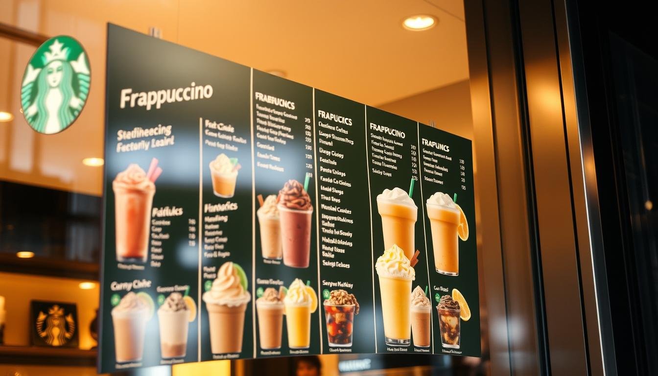 starbucks frappuccino menu